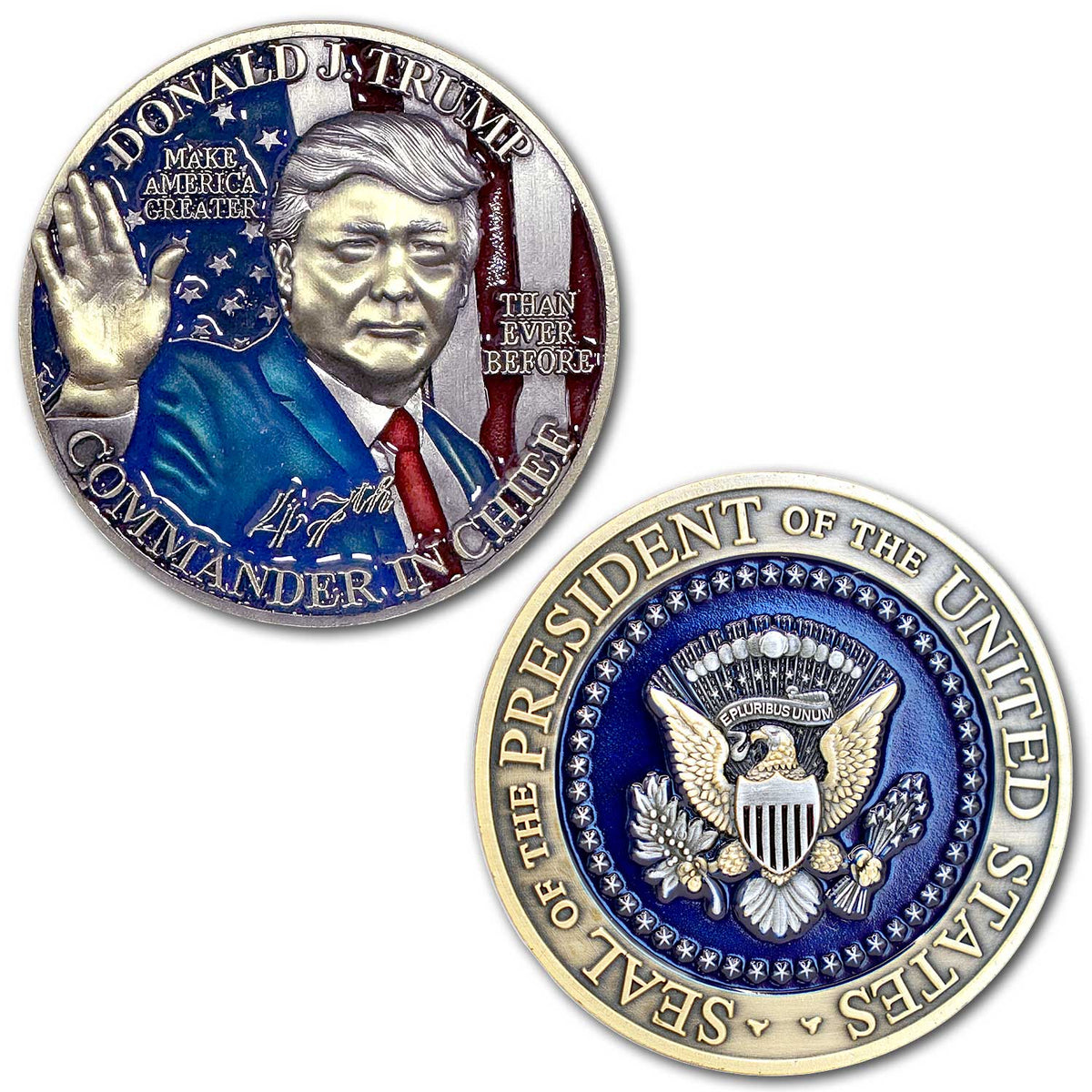 Donald J Trump 47th Commander In Chief Presidential Coin