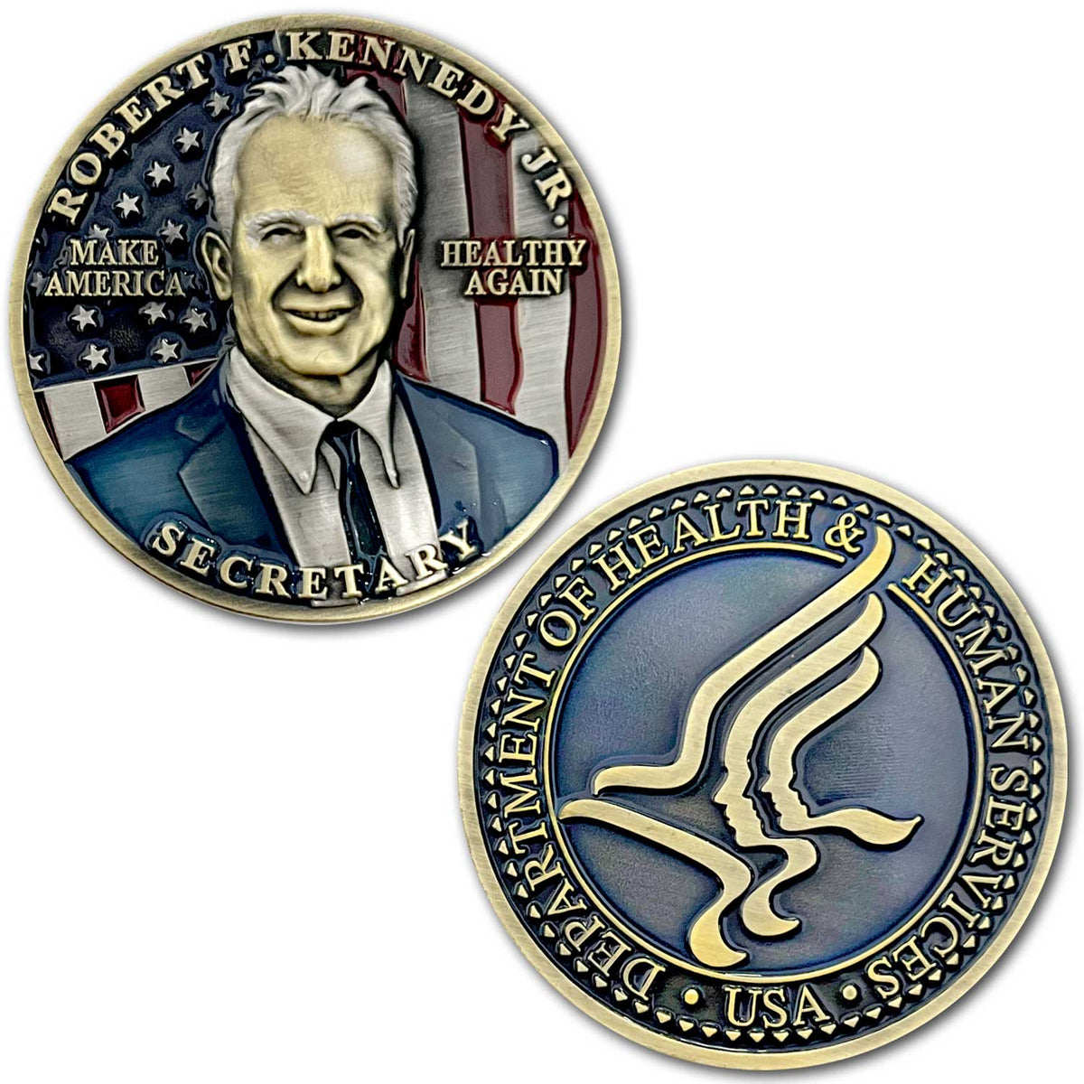 Secretary Robert F Kennedy Jr Make America Healthy Again Department Health Human Services Collectible Challenge Coin