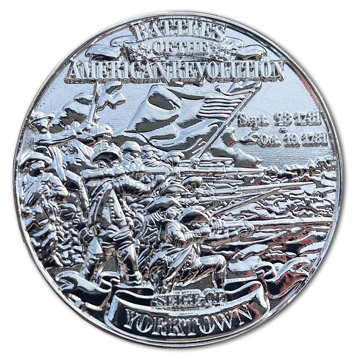 Siege Of Yorktown Battles of the American Revolution Sterling Silver Clad Coin