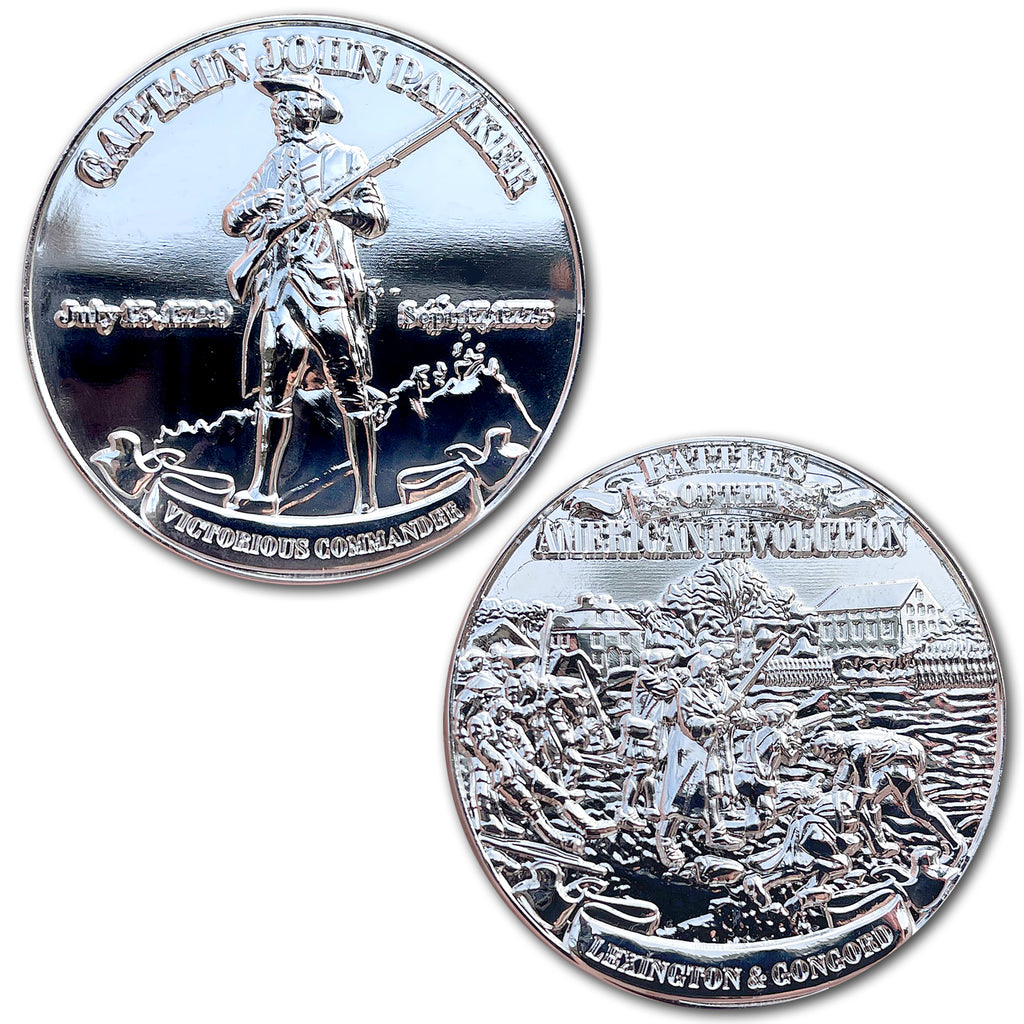 Battle of Lexington And Concord Battles of the American Revolution Sterling Silver Clad Collectible Coin