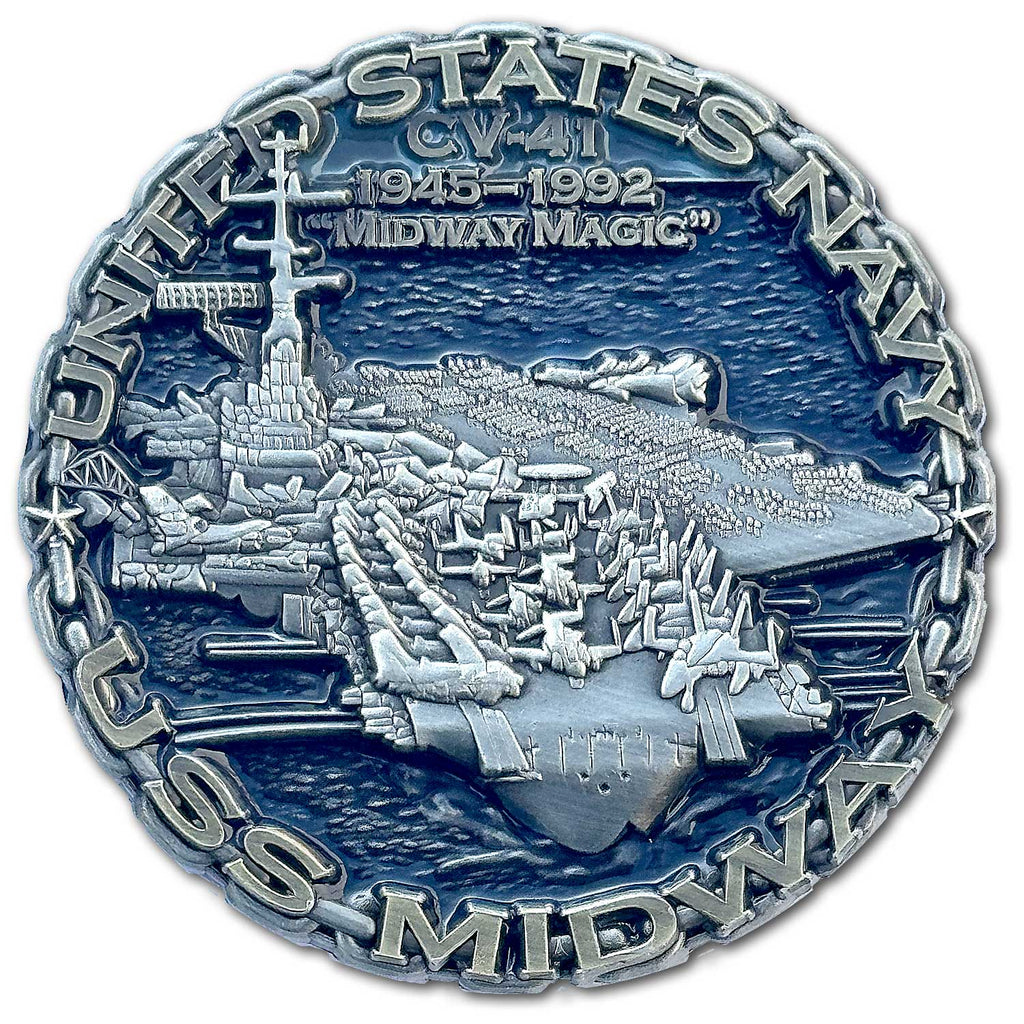 USS Midway CV-41 US Navy Aircraft Carrier Collectible Challenge Coin