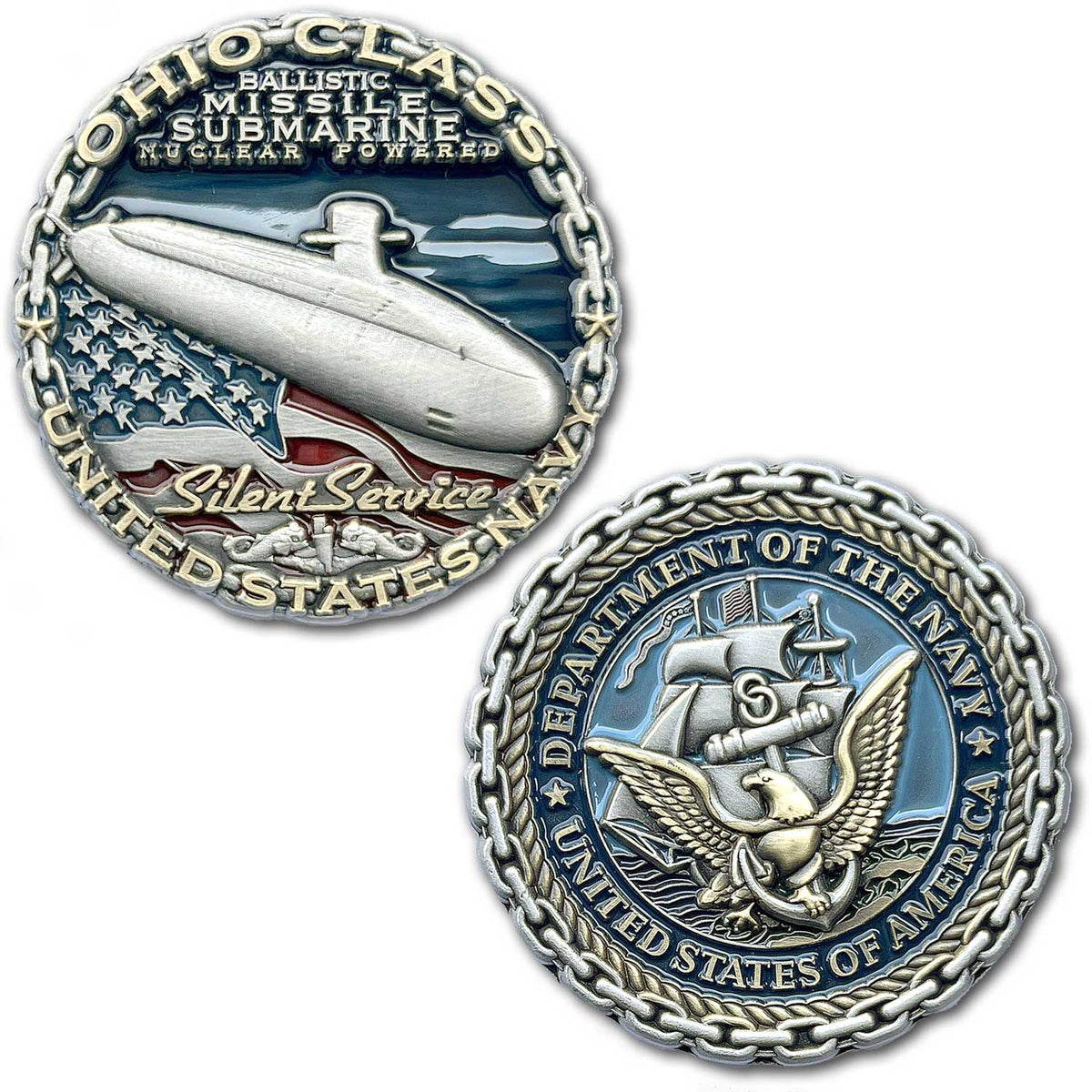 Ohio Class Ballistic Missile Nuclear Submarine US Navy Collectible Challenge Coin (Copy)