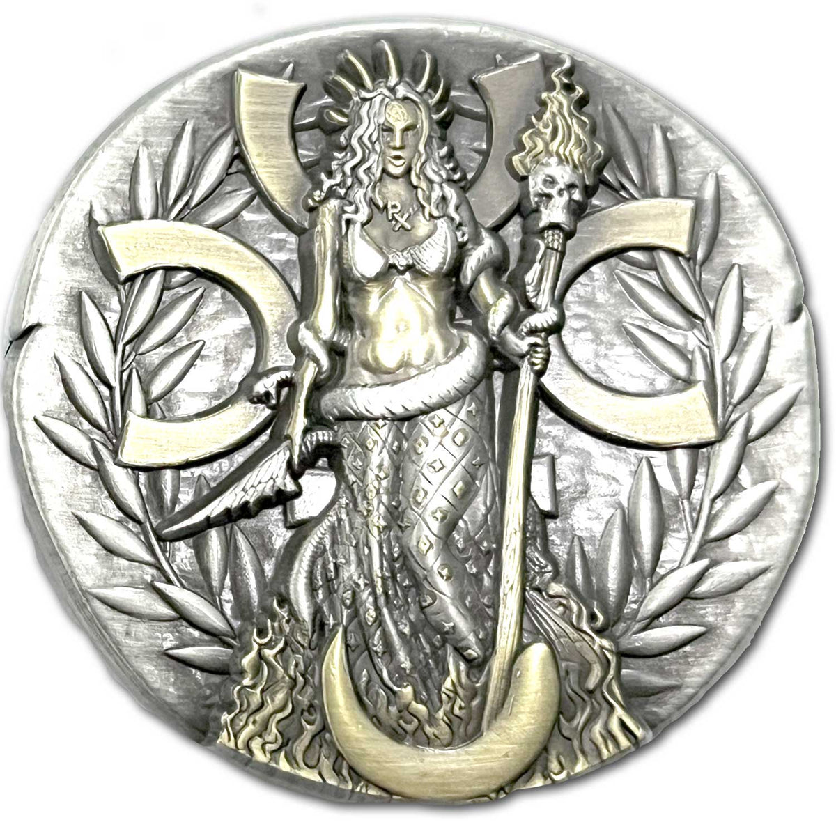 Hecate Greek Goddess of Witchcraft, Crossroads, Night, Light, Magic, Drugs, and the Moon Ancient Collectible Coin