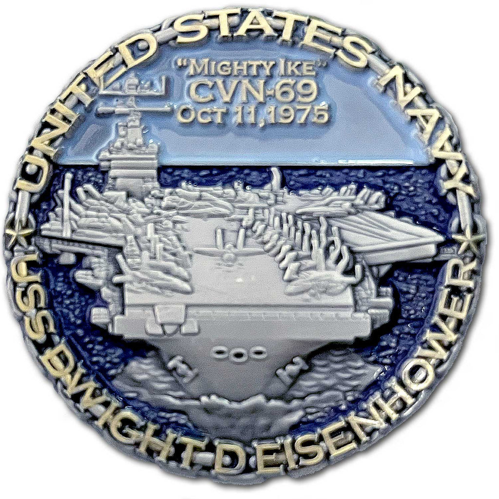 USS Dwight D. Eisenhower CVN-69 US Navy Aircraft Carrier Collectible Challenge Coin