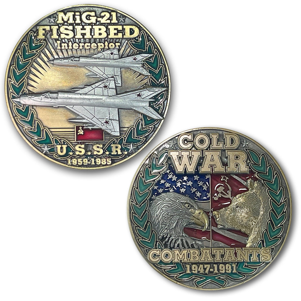 MiG-21 Fishbed USSR Cold War Combatants Challenge Coin