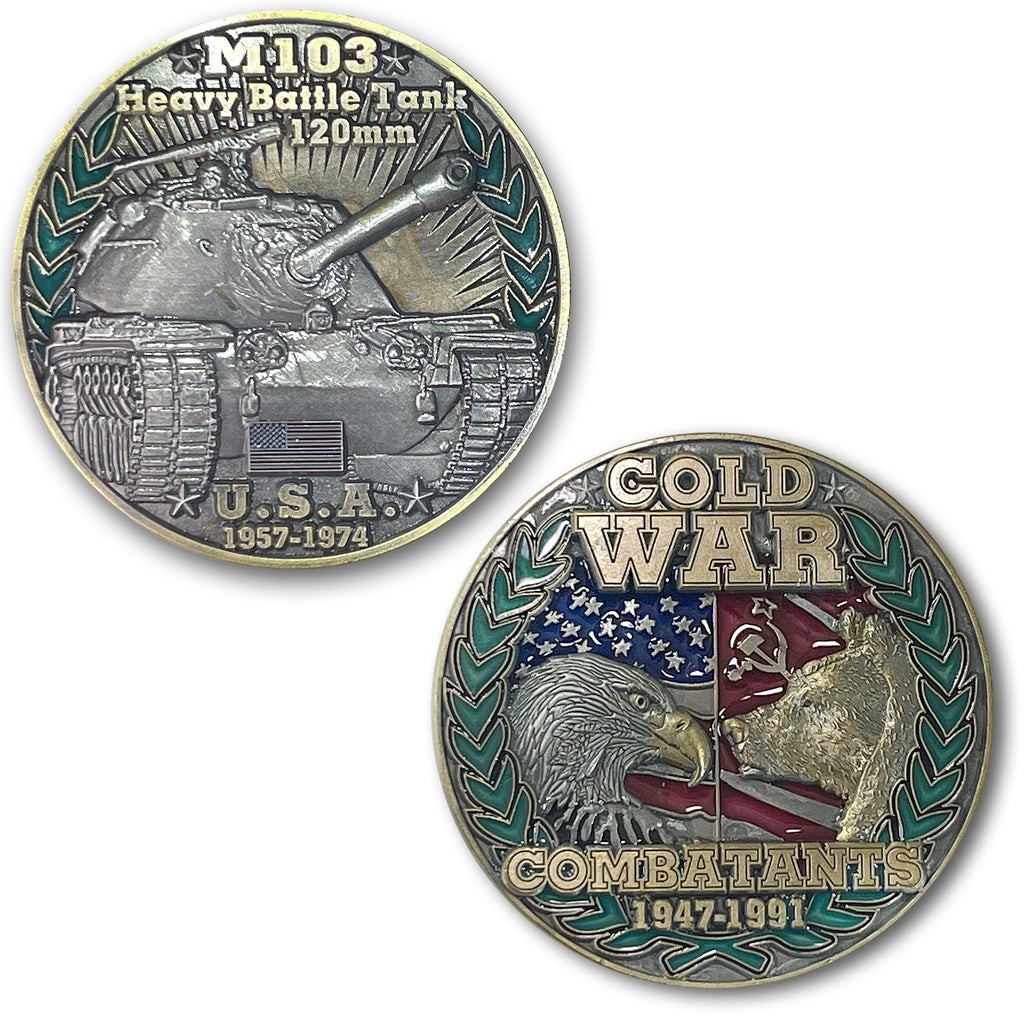 M103 Heavy Battle Tank USA Cold War Combatants Challenge Coin