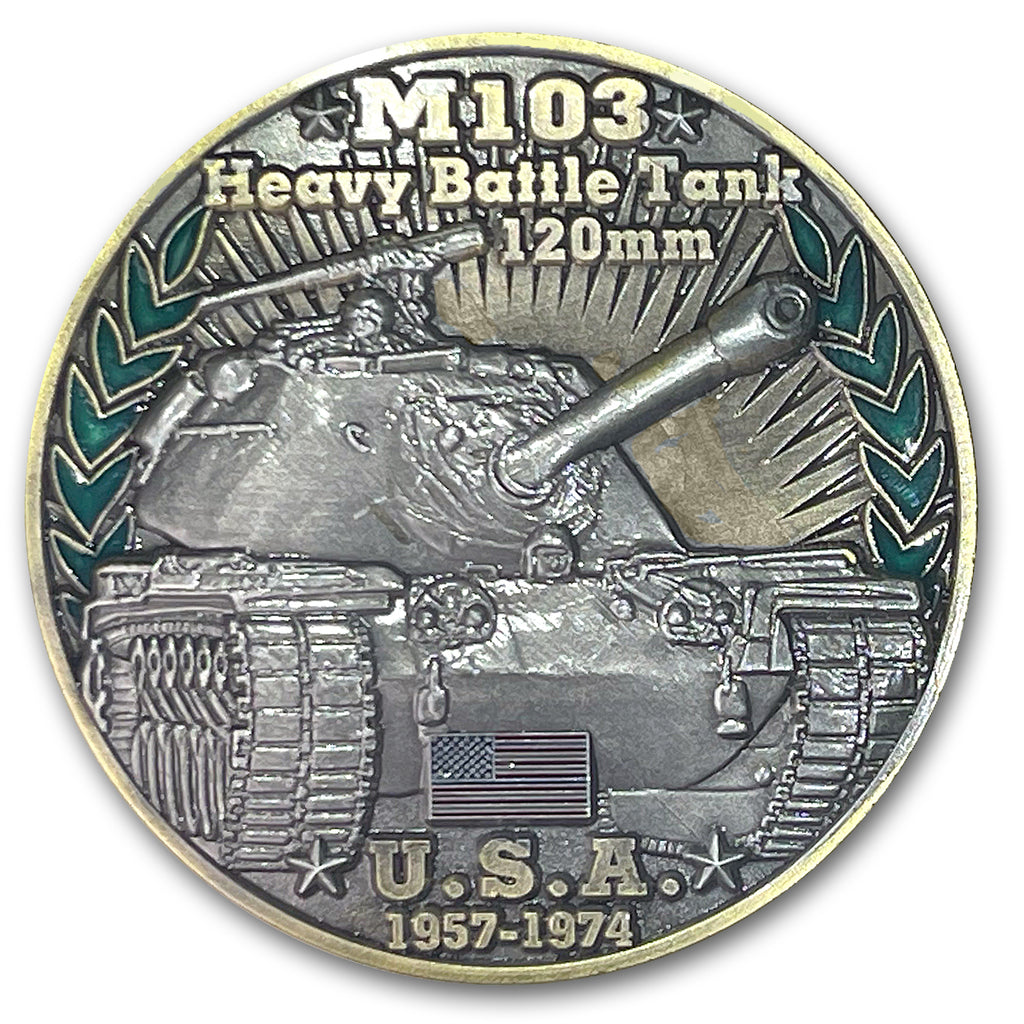 M103 Heavy Battle Tank USA Cold War Combatants Challenge Coin