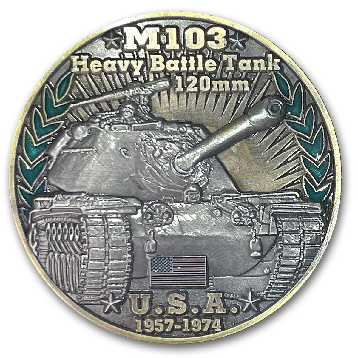 M103 Heavy Battle Tank USA Cold War Combatants Challenge Coin