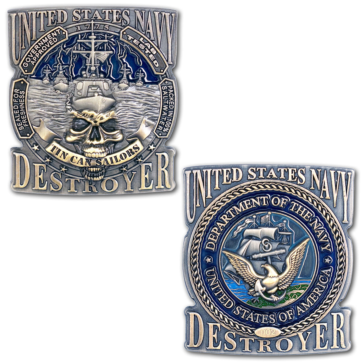 US Navy Destroyer Tin Can Sailor Since 1775 Collectible Challenge Coins
