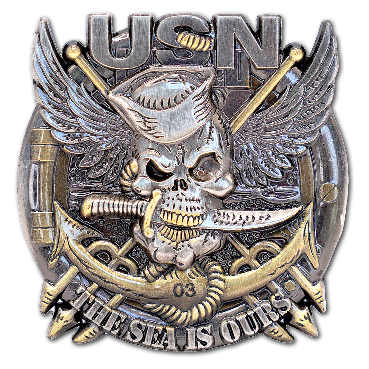 US Navy Jolly Roger The Sea is Ours Collectible Challenge Coin