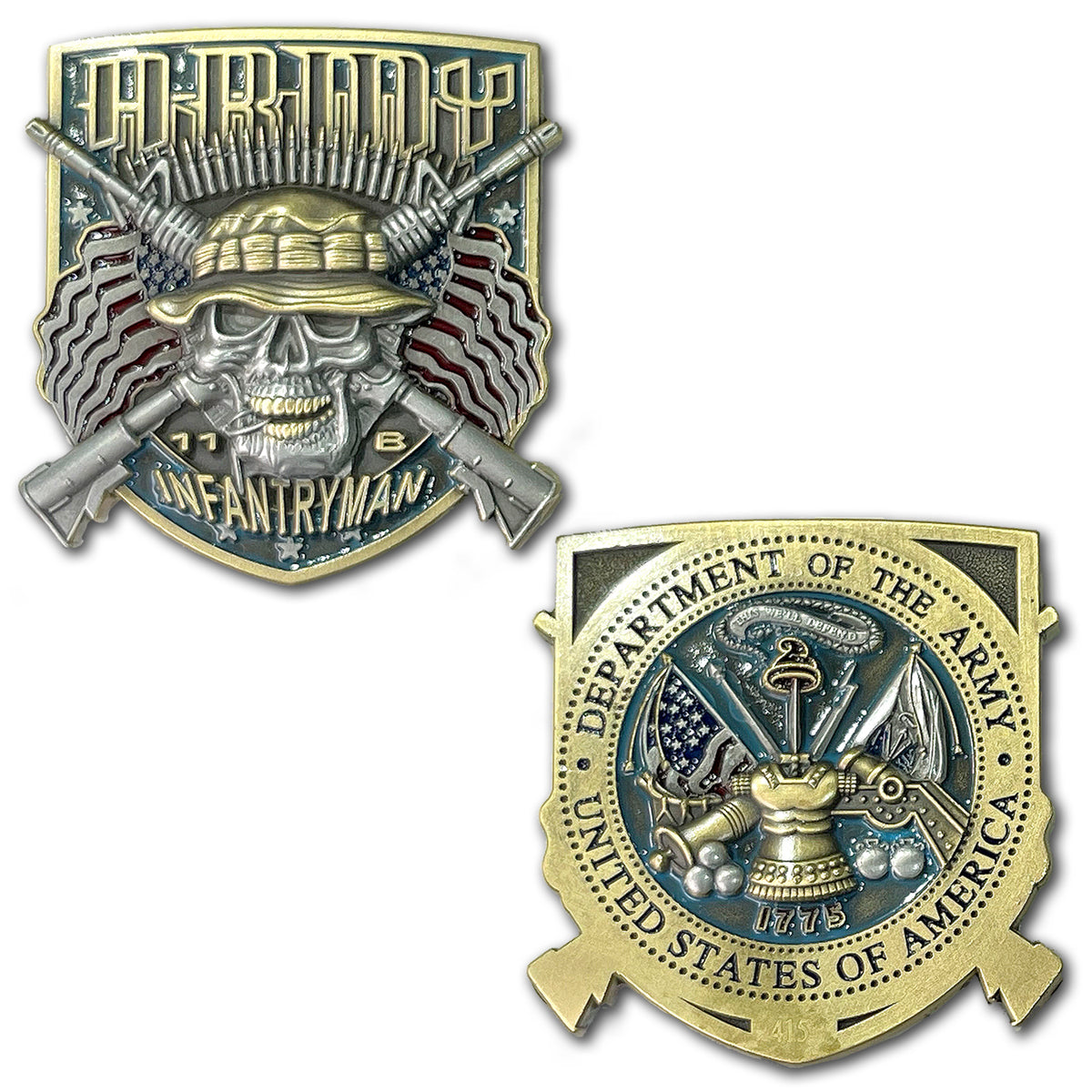 Infantryman 11 Bravo MOS Army Veteran Collectible Challenge Coin