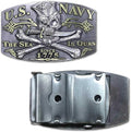US Navy Jolly Roger Sea Is Ours Veteran Belt Buckle