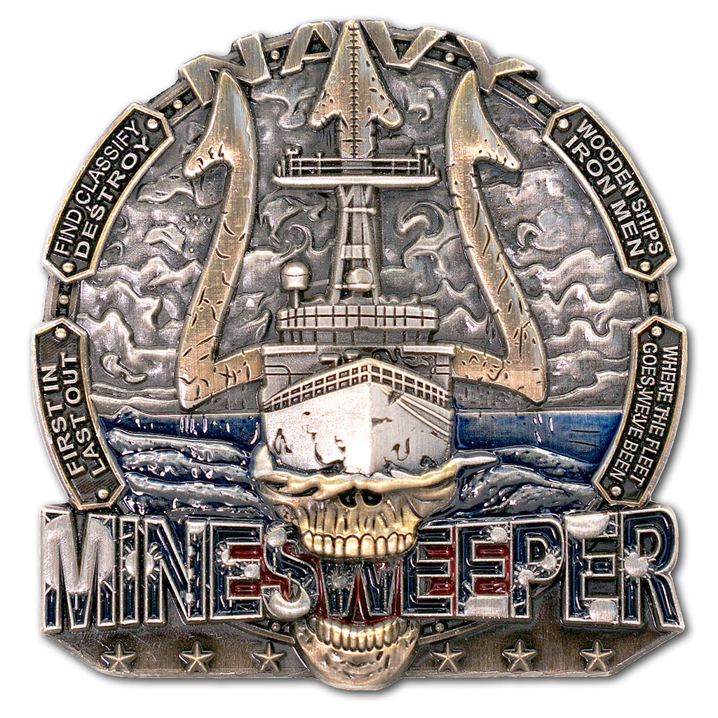 Minesweeper Wooden Ships Iron Men US Navy Veteran Collectible Challenge Coin