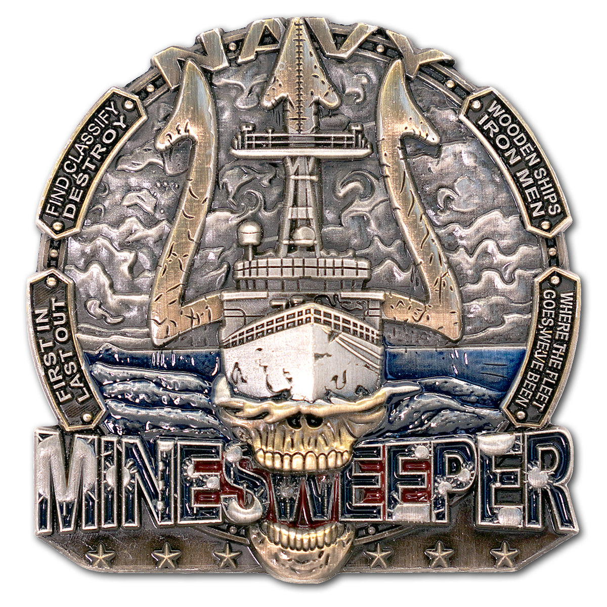 Minesweeper Wooden Ships Iron Men US Navy Veteran Collectible Challenge Coin