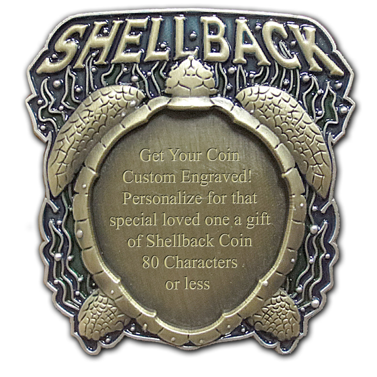 Shellback Custom Engraved US Navy Challenge Coin