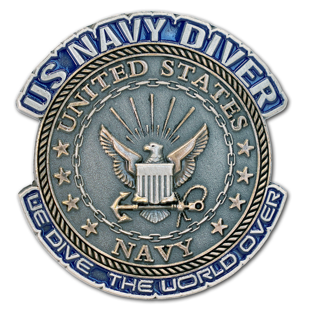 US Navy Diver Veteran We Dive The World Over Collectible Challenge Coin