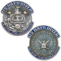 US Navy Diver Veteran We Dive The World Over Collectible Challenge Coin