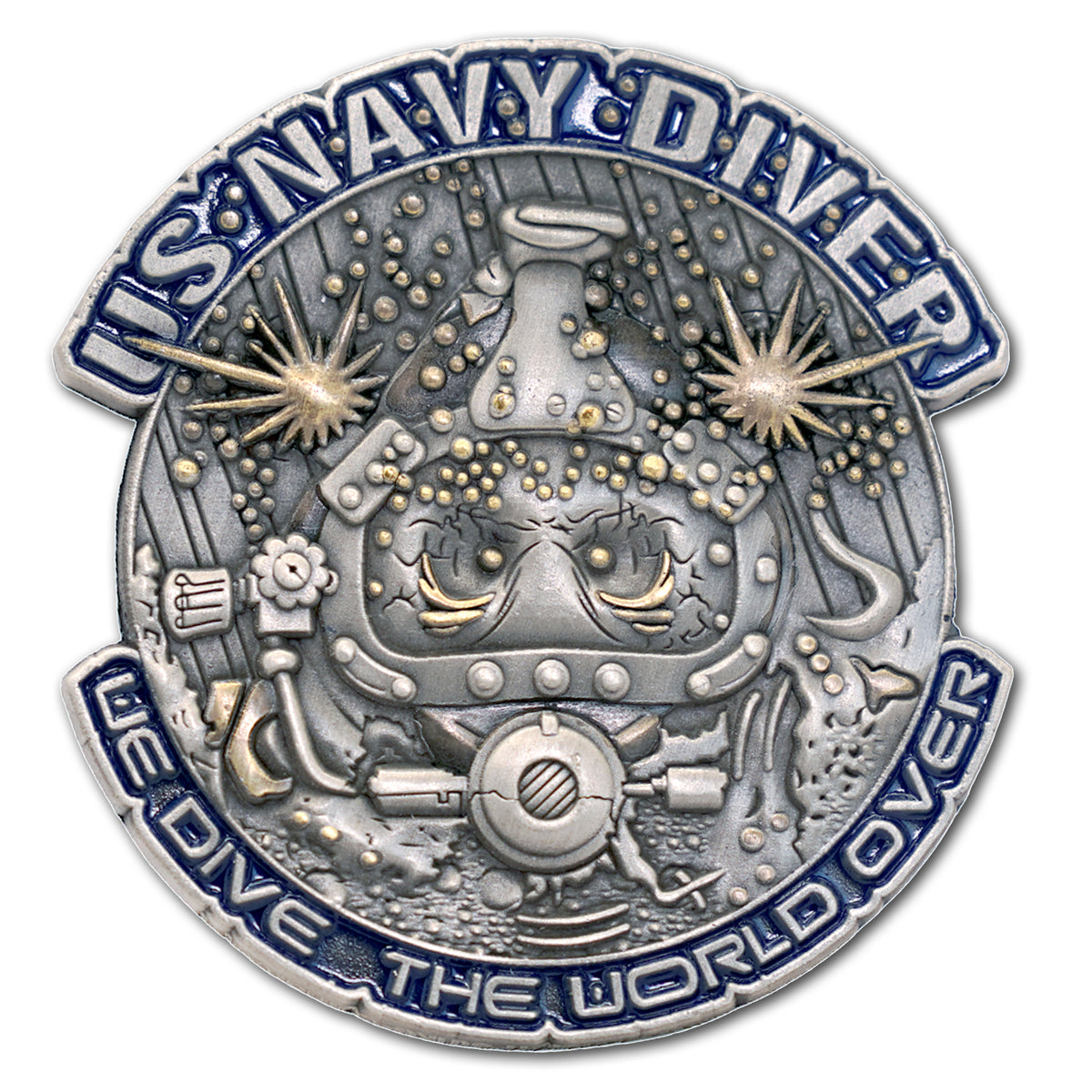 US Navy Diver Veteran We Dive The World Over Collectible Challenge Coin