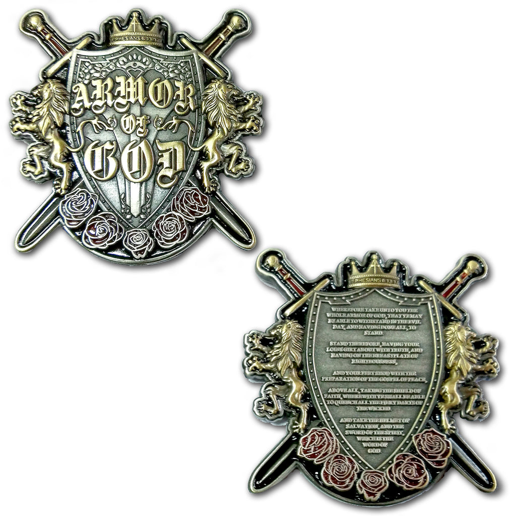 Armor of God Ephesians 6:13-17 Collectible Prayer Challenge Coin