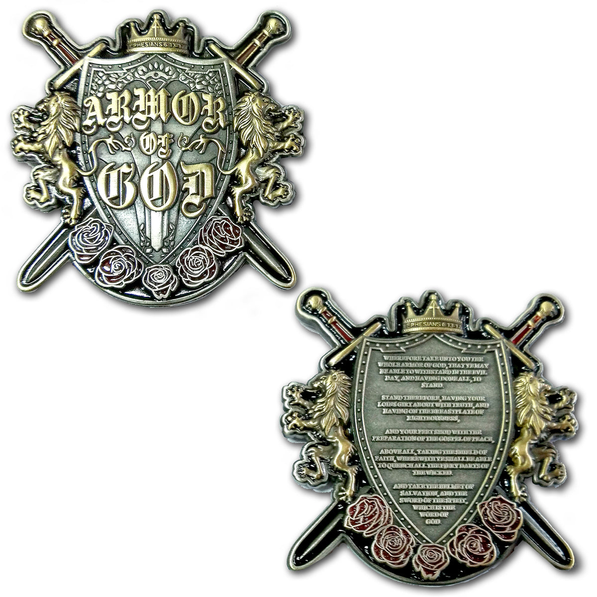 Armor of God Ephesians 6:13-17 Collectible Prayer Challenge Coin