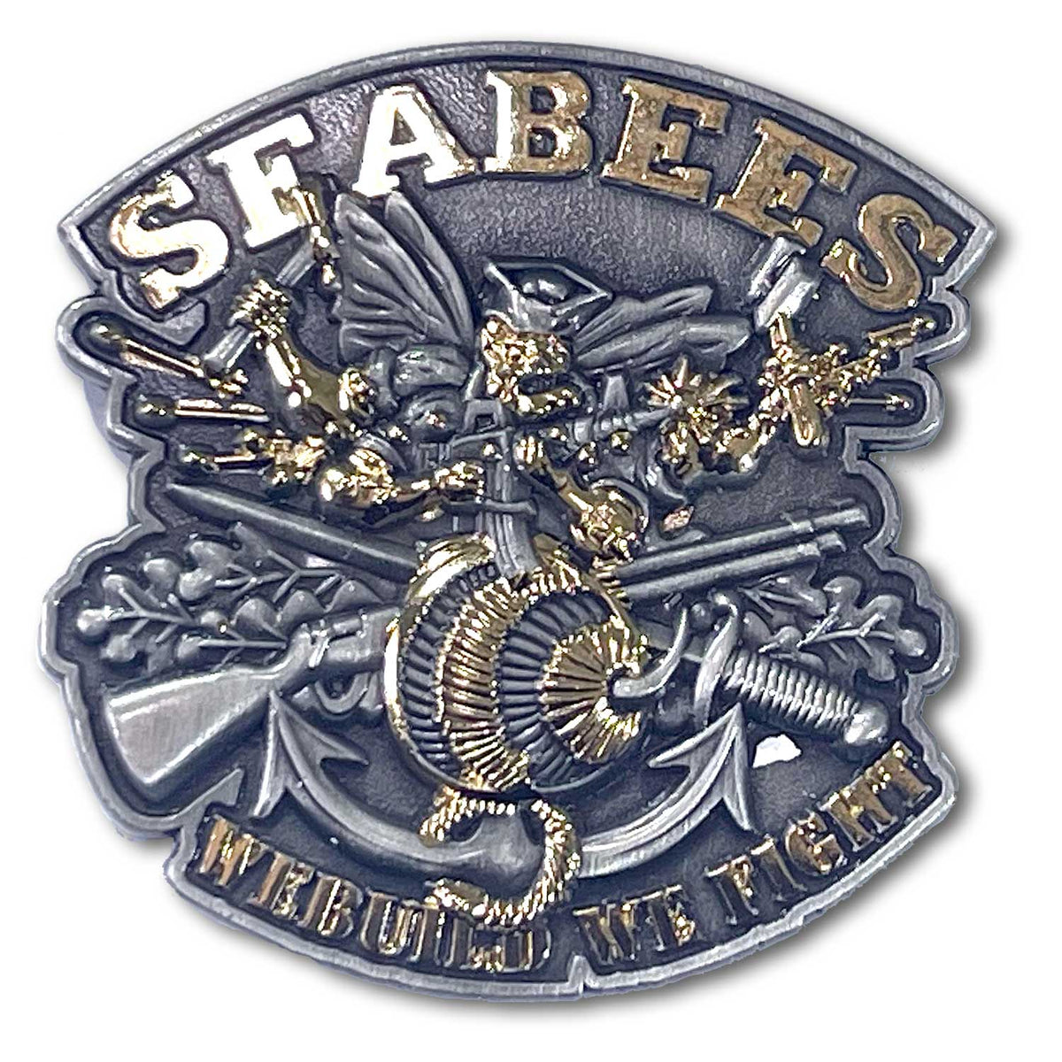 US Navy Seabees We Build We Fight Veteran Collectible Challenge Coin (Copy)