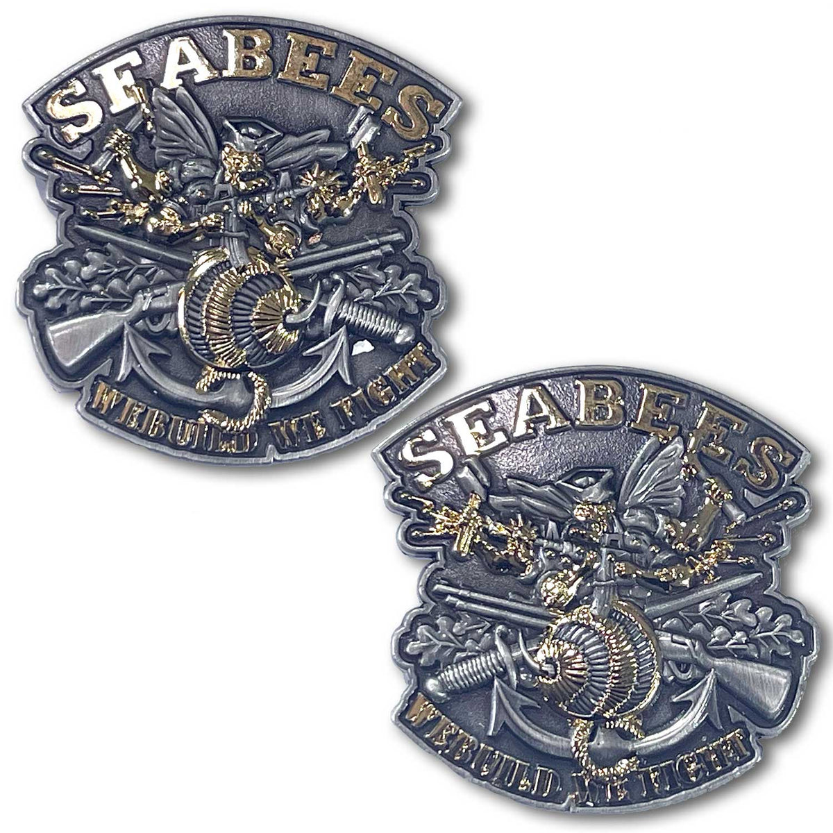 US Navy Seabees We Build We Fight Veteran Collectible Challenge Coin (Copy)