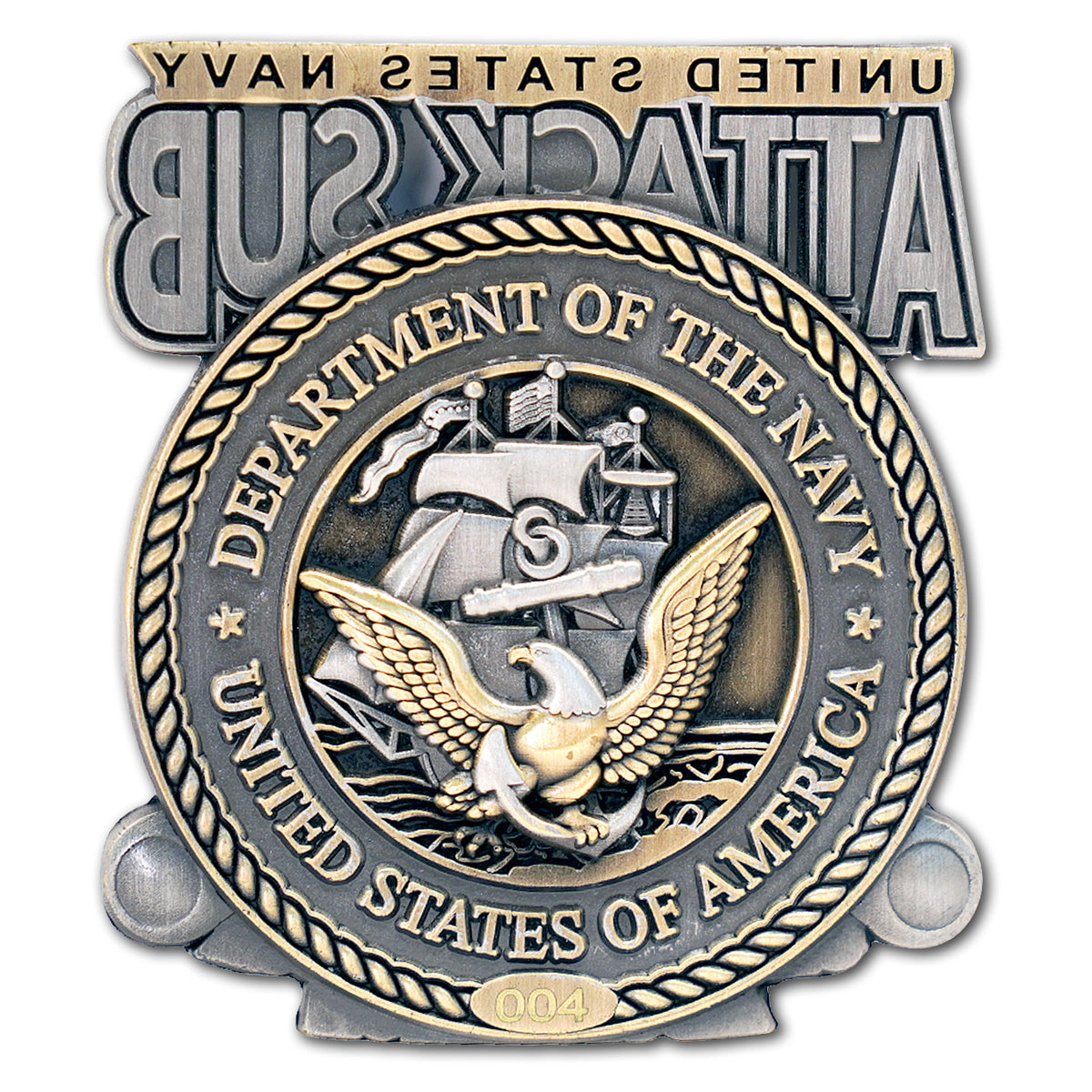 US Navy Attack Submarine Los Angeles Class Veteran Collectible Challenge Coin