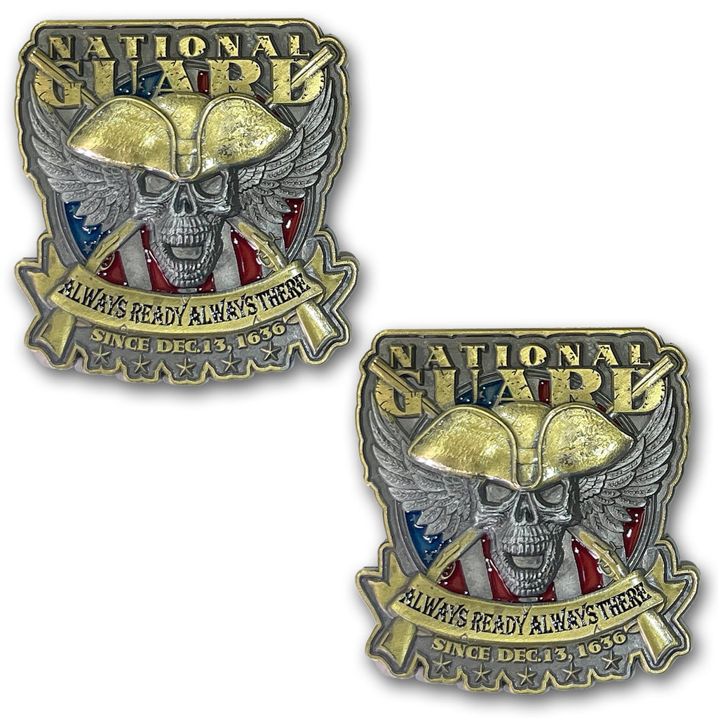 National Guard Army Veteran Always Ready Always There Since 1639 Collectible Challenge Coin