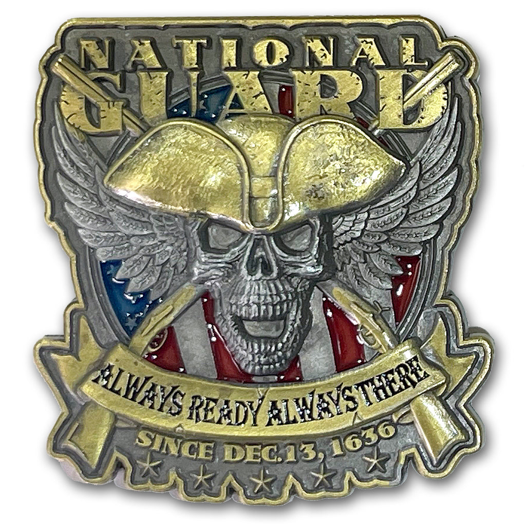 National Guard Army Veteran Always Ready Always There Since 1639 Collectible Challenge Coin
