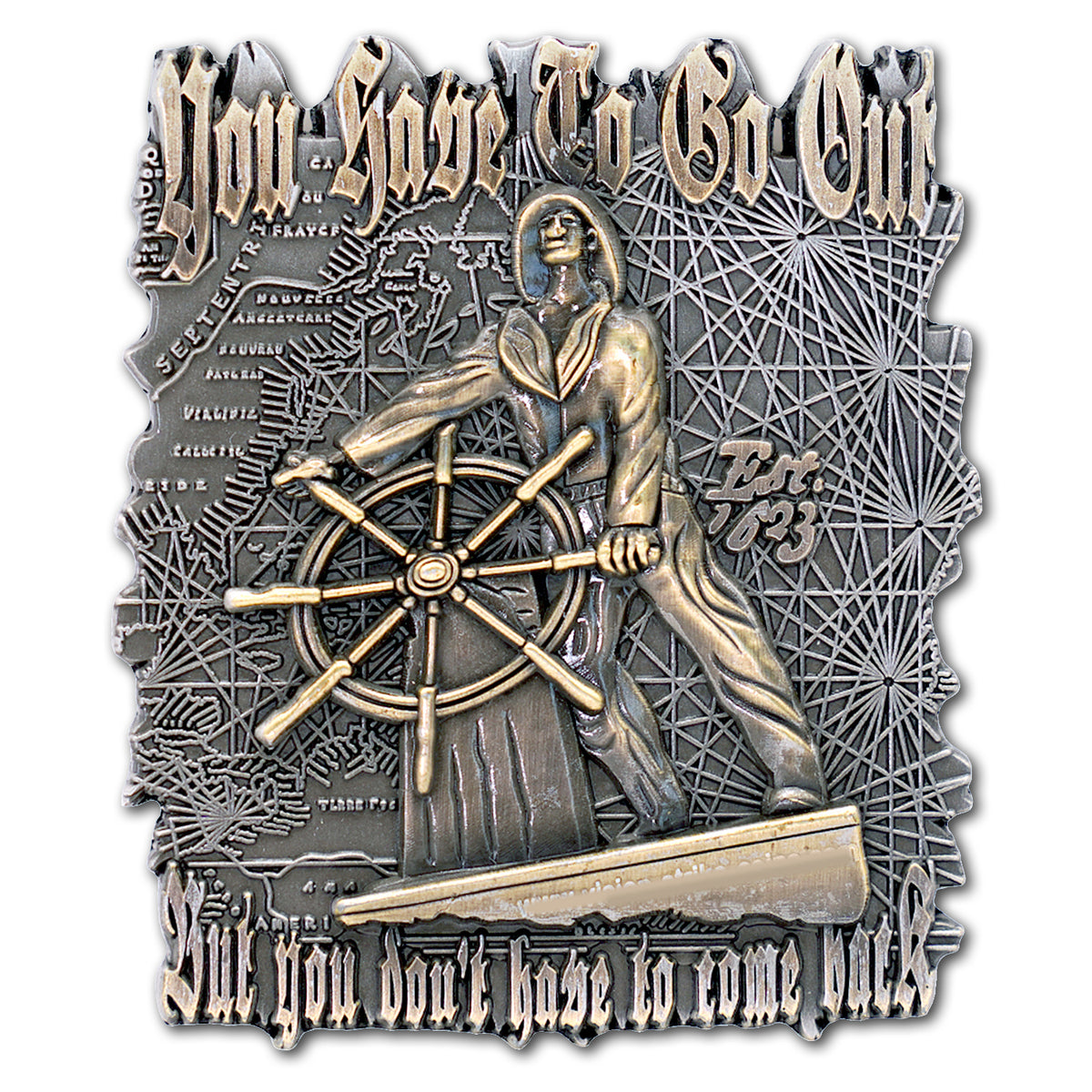USCG You Have to Go Out But You Don’t Have To Come Back Veteran Collectible Challenge Coin