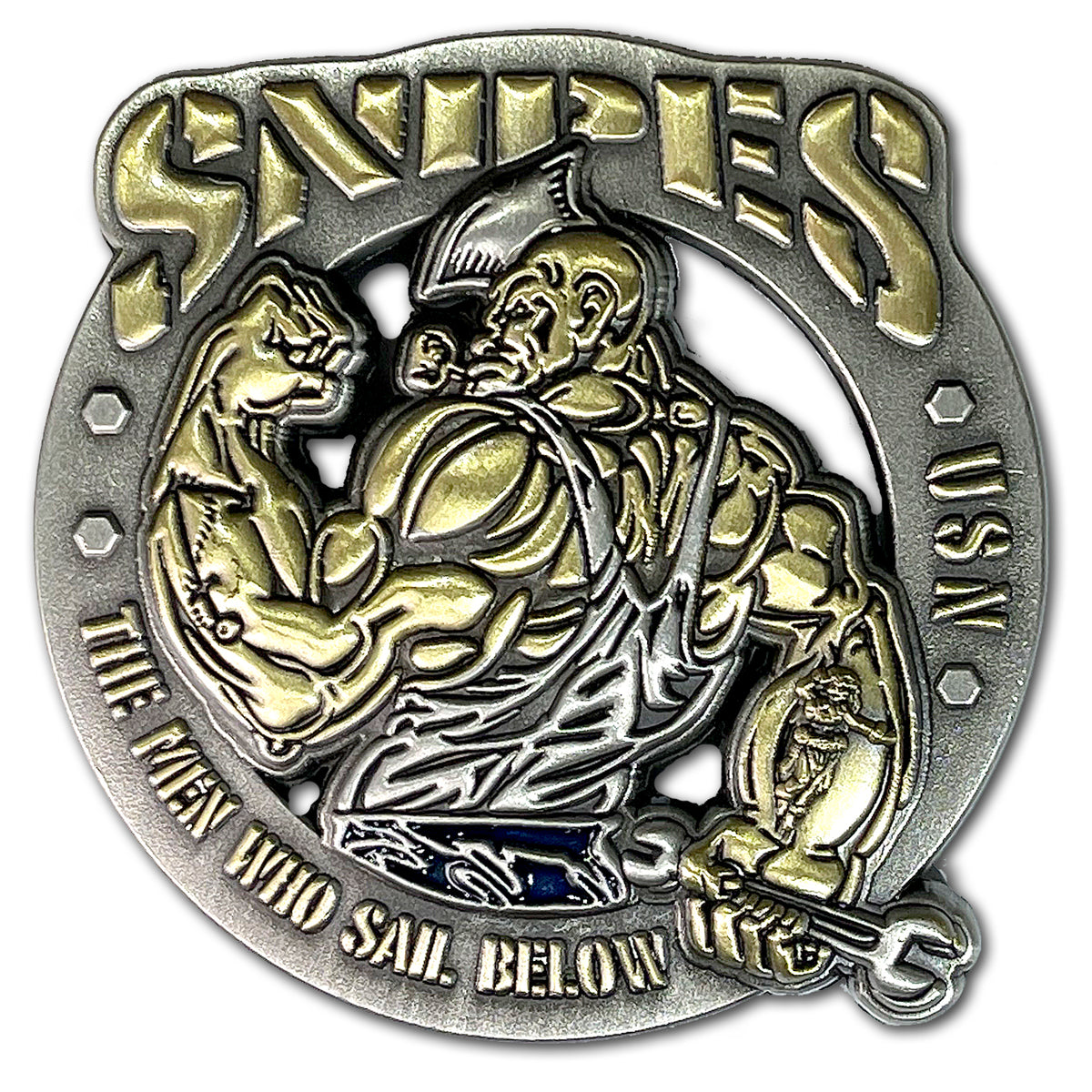 Popeye The Sailor Snipe Veteran The Sailors That Sail Below The Deck US Navy Collectible Challenge Coin