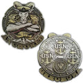 Navy Chief Anchored Submarine Warfare US Navy Collectible Challenge Coin