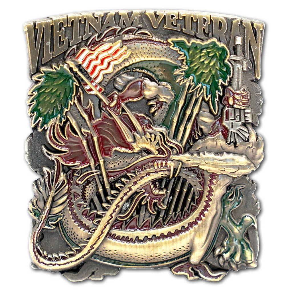 Vietnam Veteran Ribbon Dragon M16 Collectible Challenge Coin