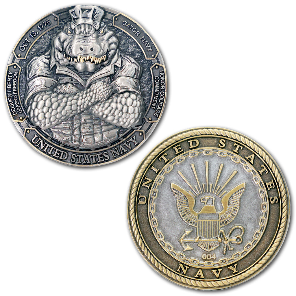 Gator Navy Amphibious Veteran Collectible Challenge Coin