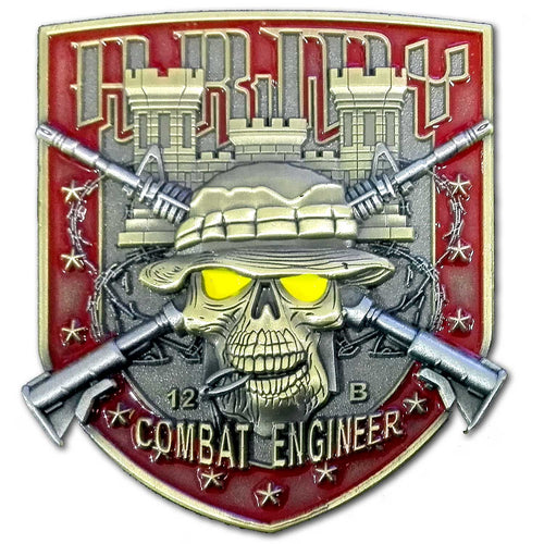 Combat Engineer 12 Bravo US Army MOS Collectible Challenge Coin