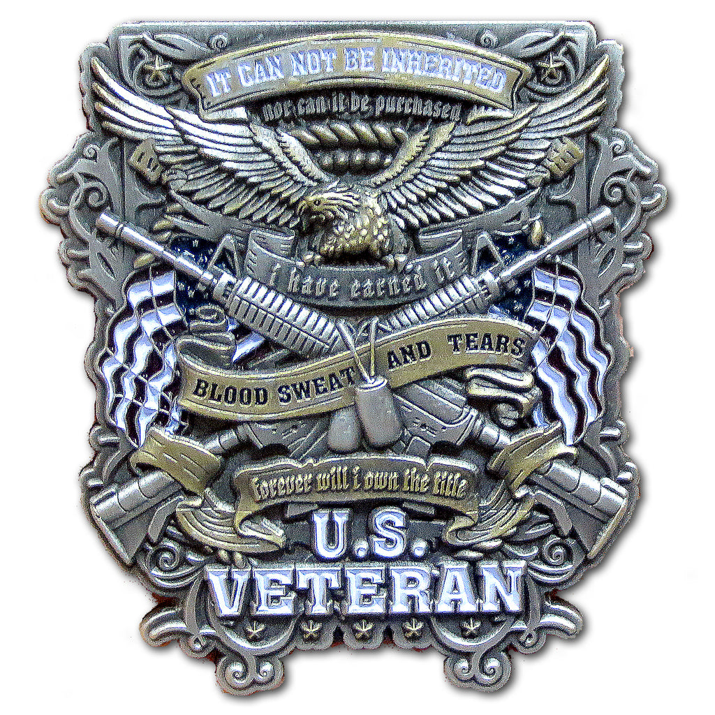 US Veteran Blood Sweat and Tears Military Collectible Challenge Coin