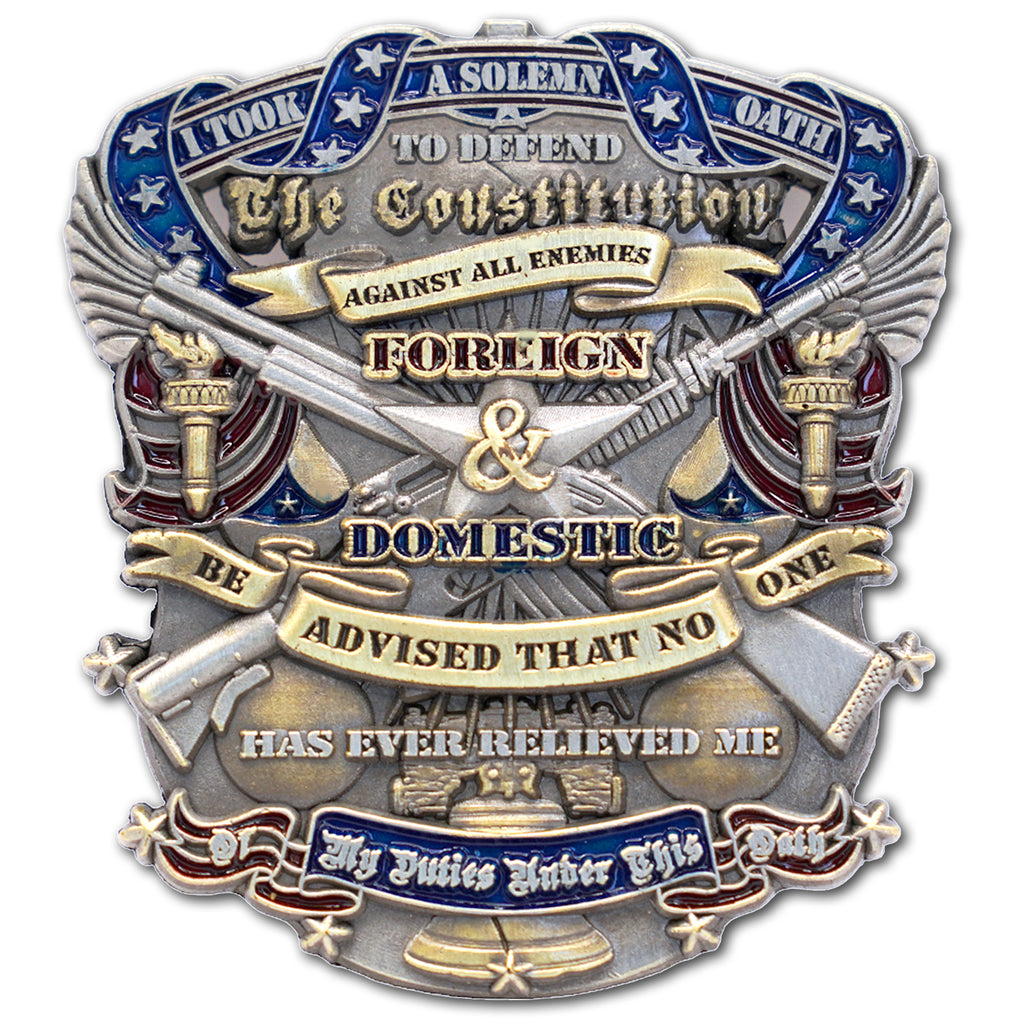 Oath to the US Constitution Veteran Collectible Challenge Coin