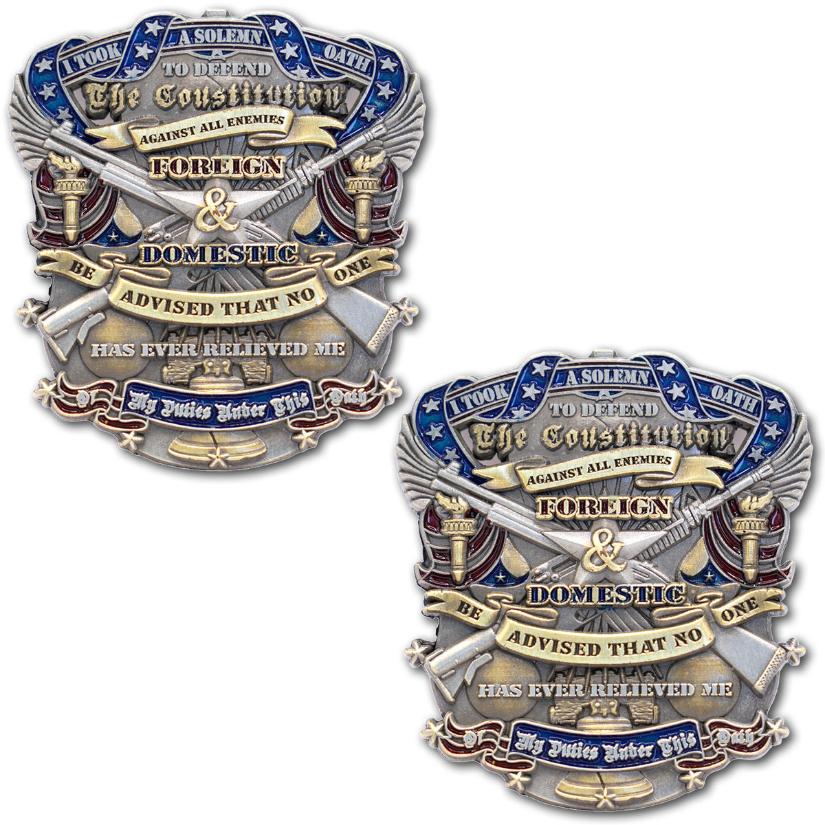 Oath to the US Constitution Veteran Collectible Challenge Coin