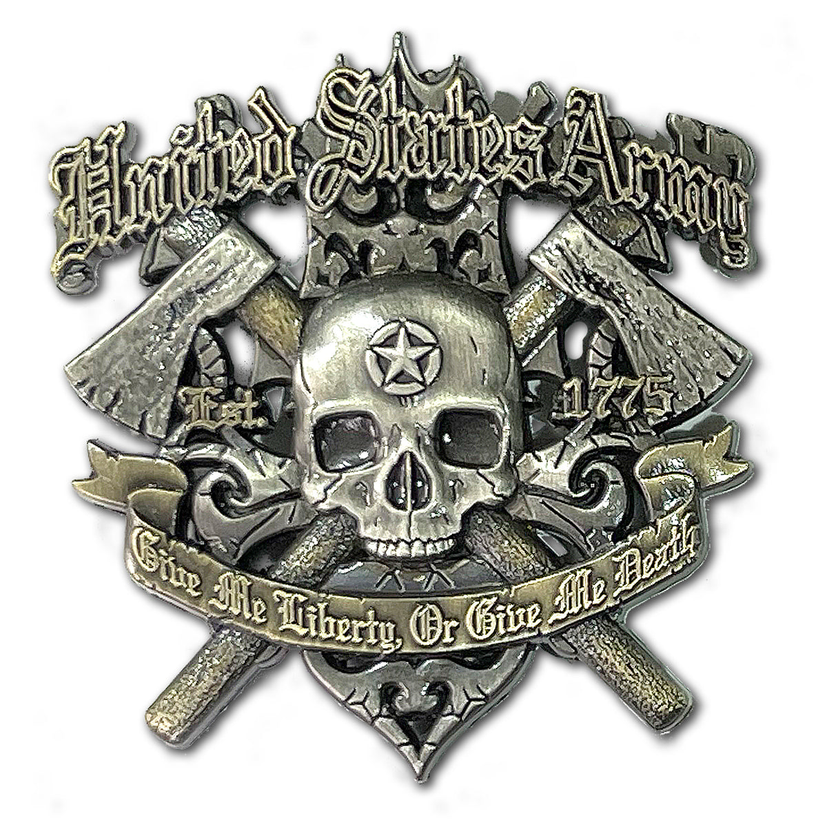 Army Give me Liberty Or Give Me Death Veteran Collectible Challenge Coin