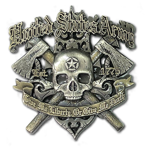 Army Give me Liberty Or Give Me Death Veteran Collectible Challenge Coin