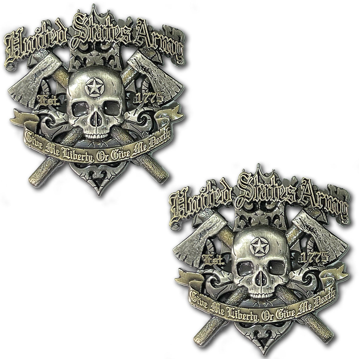 Army Give me Liberty Or Give Me Death Veteran Collectible Challenge Coin