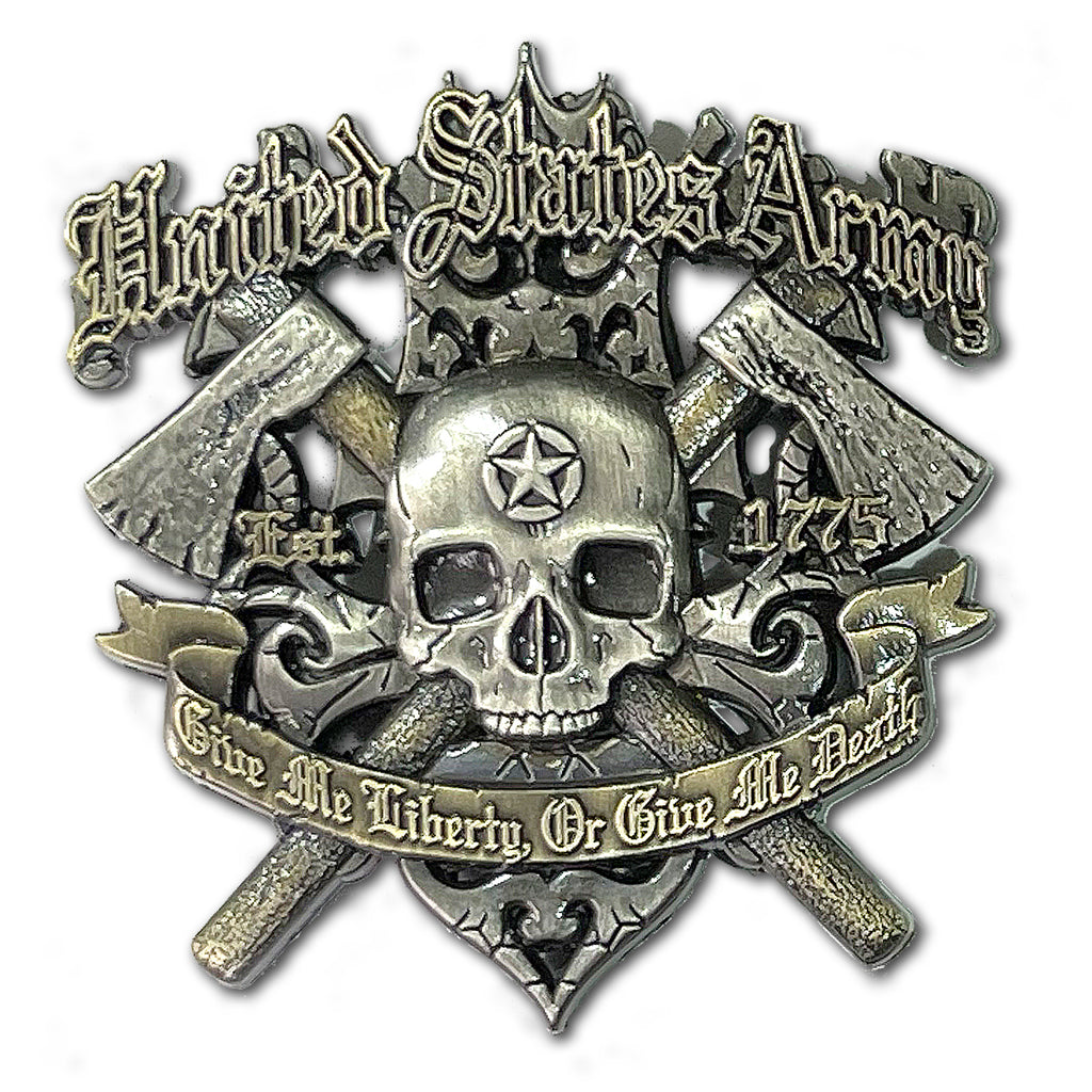 Army Give me Liberty Or Give Me Death Veteran Collectible Challenge Coin