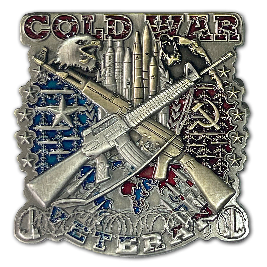 Cold War Veteran US Eagle vs USSR Soviet Bear Collectible Challenge Coin