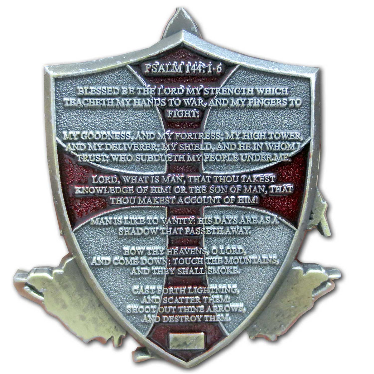 Blessed be the Name of the Lord Psalm 144:1 Veteran Collectible Prayer Challenge Coin