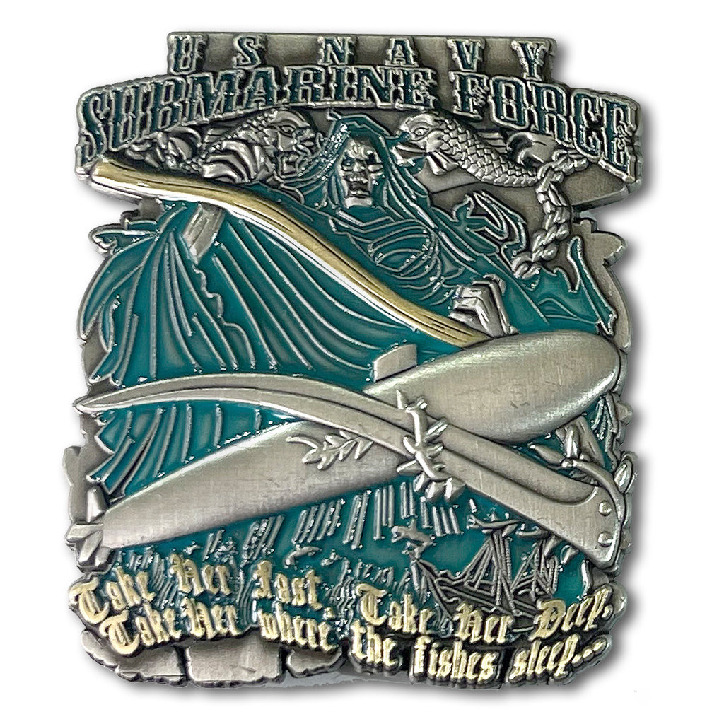Navy Submarine Force Grim Reaper US Navy Collectible Challenge Coin