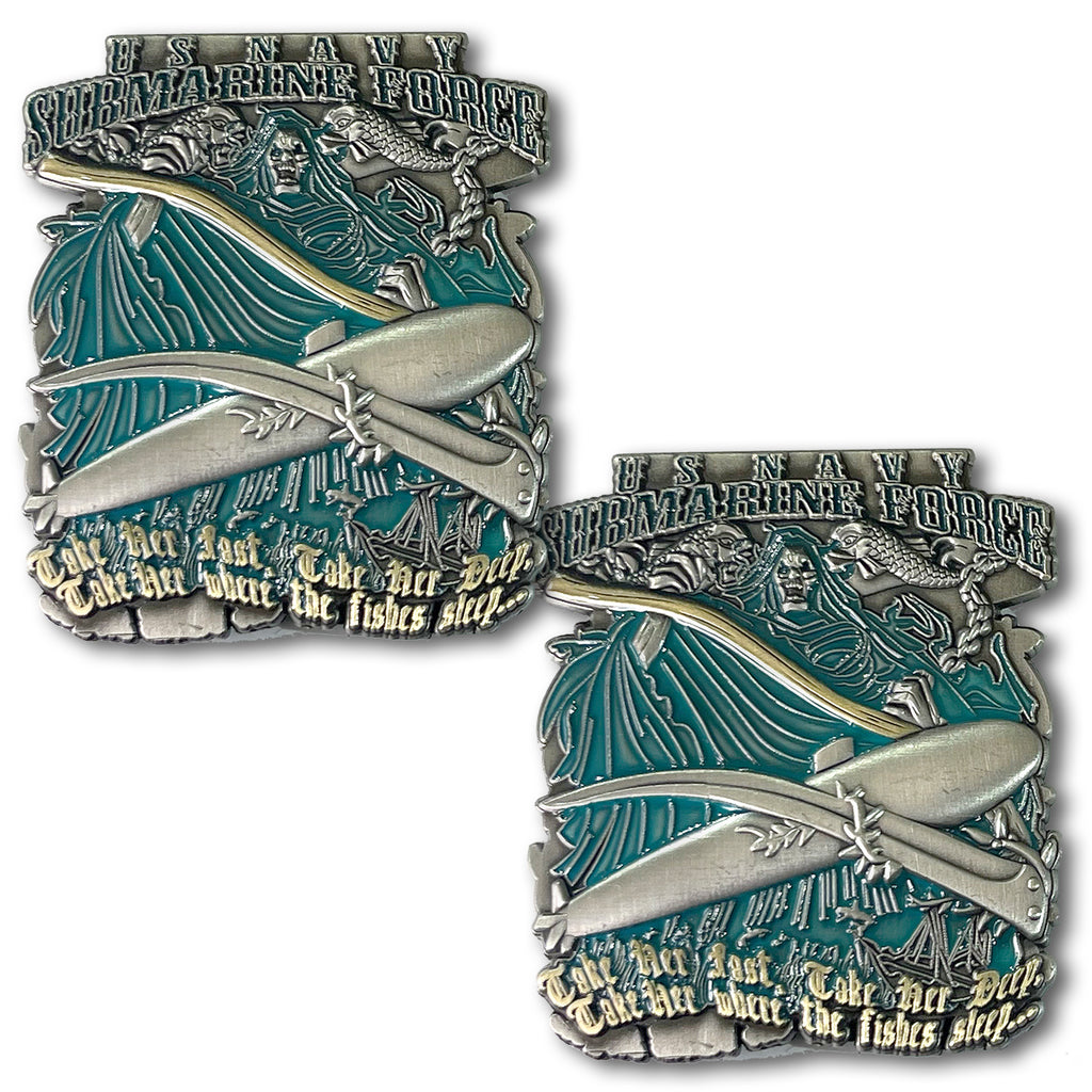 Navy Submarine Force Grim Reaper US Navy Collectible Challenge Coin