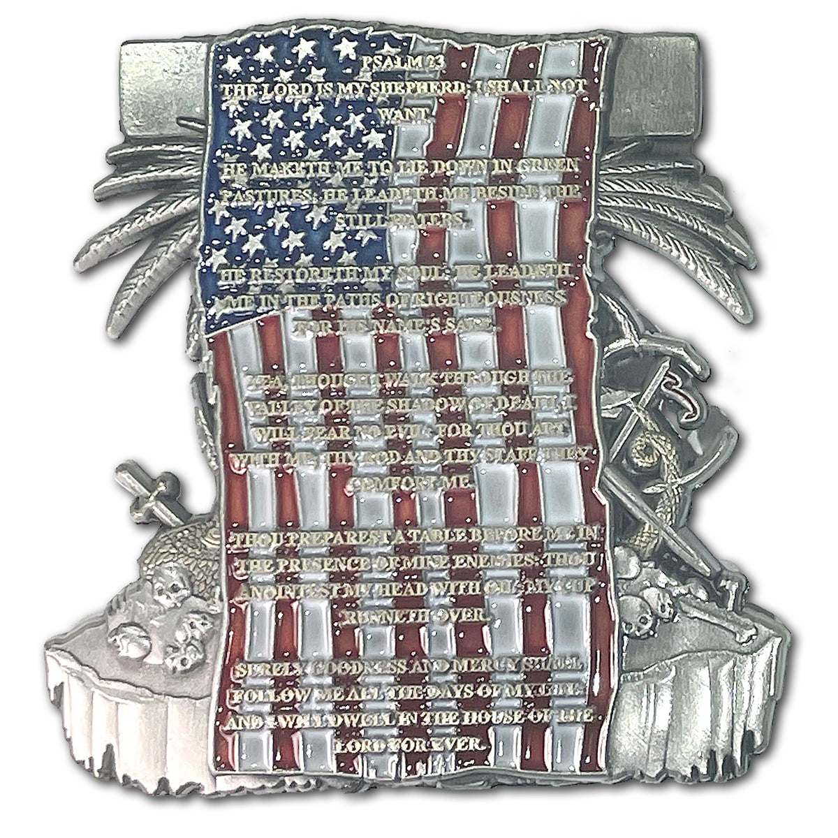 Fear No Evil Psalm 23:4 Though I Walk Through The Valley Of The Shadow Of Death Collectible Coin