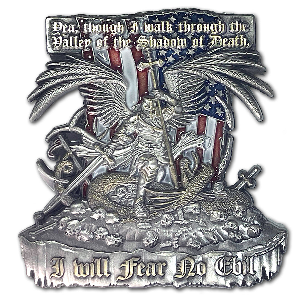 Fear No Evil Psalm 23:4 Though I Walk Through The Valley Of The Shadow Of Death Collectible Coin