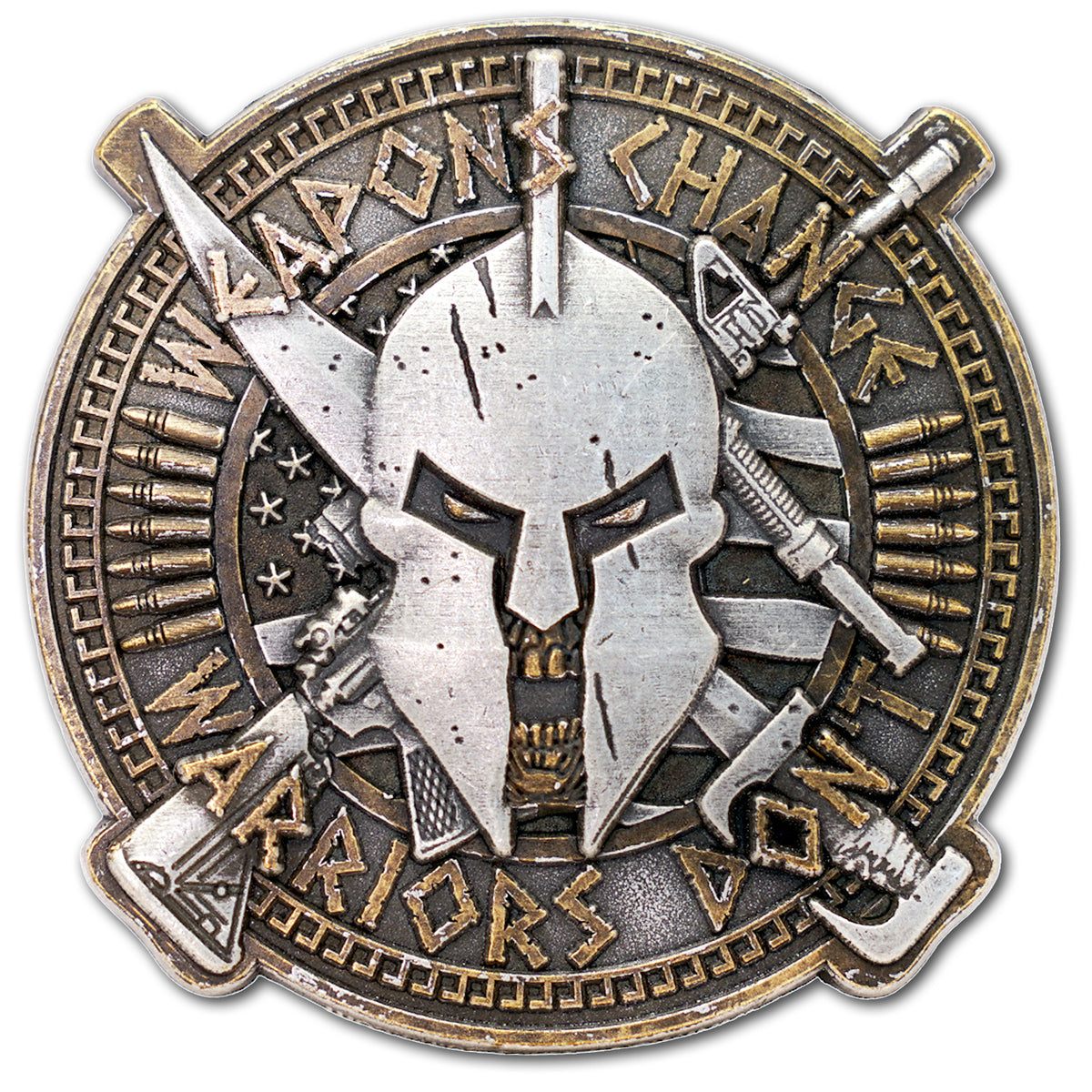Weapons Change Warriors Don't US Military Veteran Collectible Challenge Coin