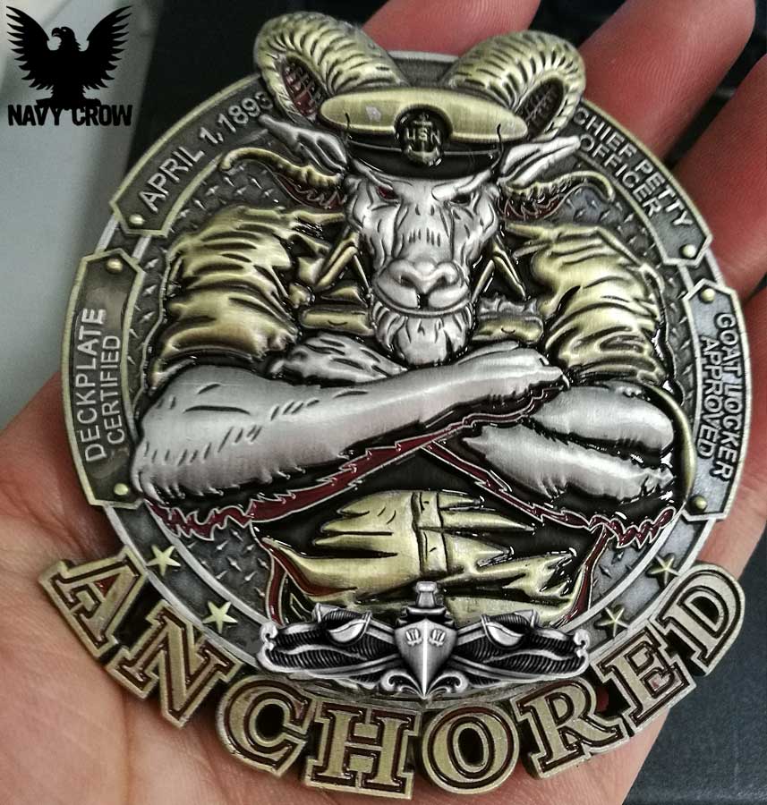 Navy Chief Surface Warfare US Navy Veteran Collectible Challenge Coin